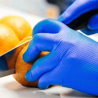 Gloveworks RDT Royal Blue Nitrile PF Ind Gloves