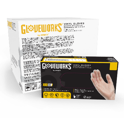 Gloveworks Clear Vinyl PF Ind Gloves