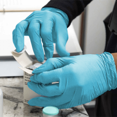 AMMEX Professional Blue Nitrile PF Exam Gloves