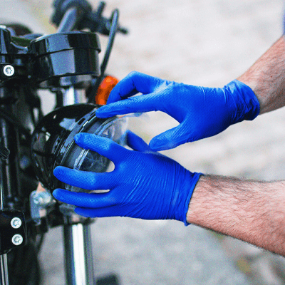 Gloveworks RDT Royal Blue Nitrile PF Ind Gloves