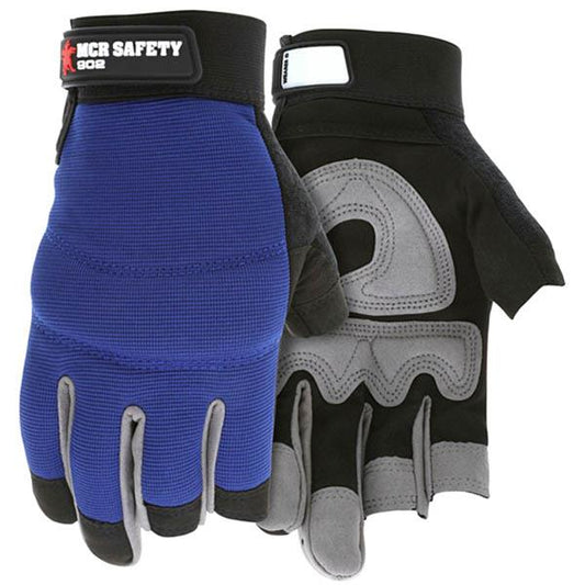 MCR Safety® Mechanics 3 Fingerless Padded Palm Gloves