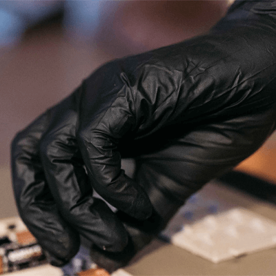 Gloveworks Black Nitrile PF Ind Gloves