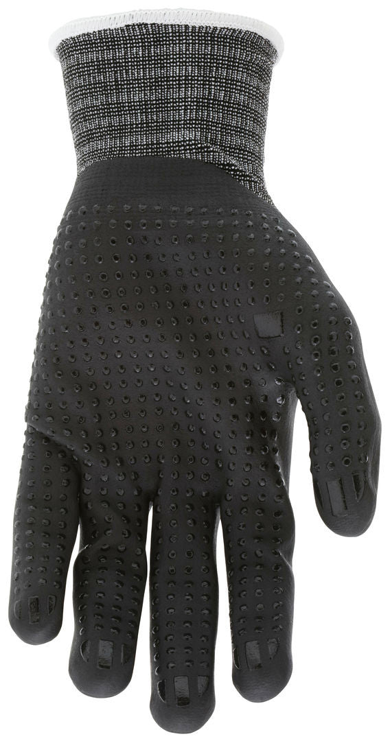 NXG Work Gloves, 15-Gauge Nylon Spandex, Bi-Polymer Coated Palm, Nitrile Dots