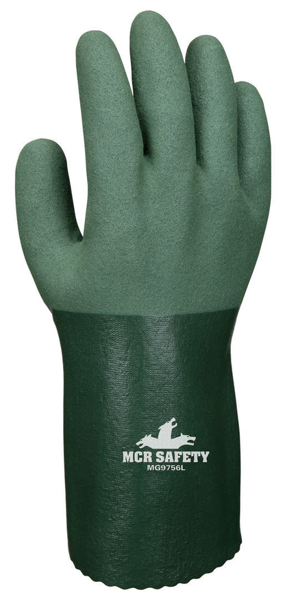 MicroFinish Nitrile-Coated Gloves, 13-Gauge Cotton-Polyester Shell, 12" Gauntlet Cuff