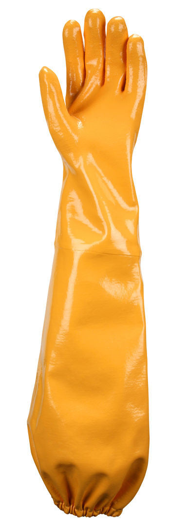 PredaFlex Shoulder Length Nitrile Glove, Sandy Finish, Cotton Interlock Liner
