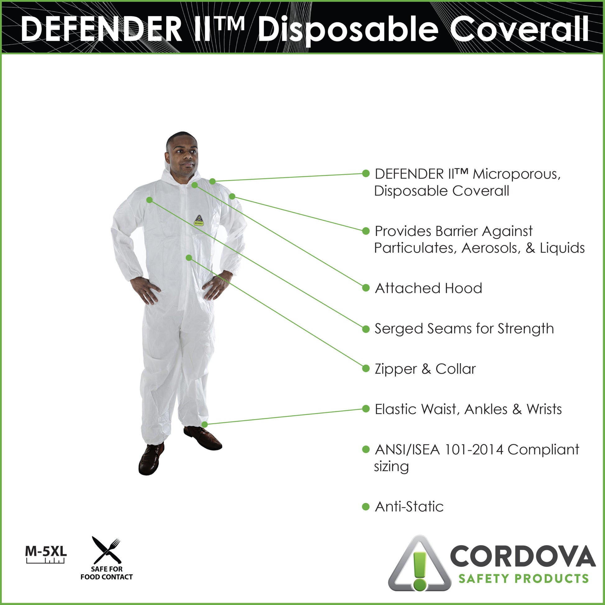 Cordova Defender Ii™ White Microporous Cover #MP300 - MP300M image 3