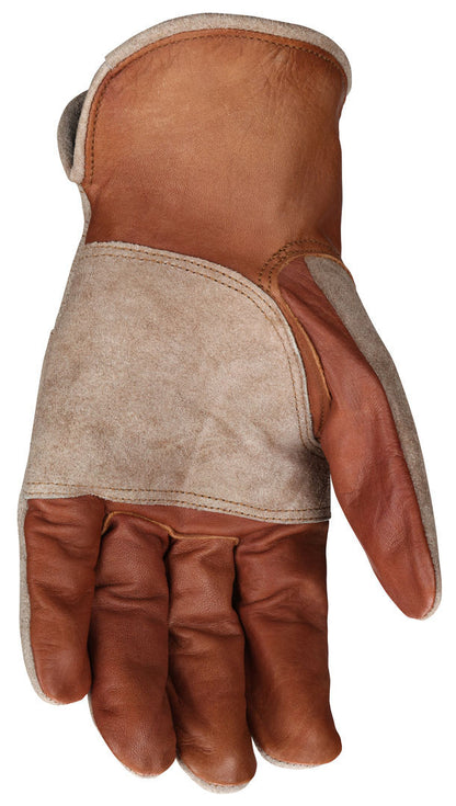 Grain Cowhide Driver Gloves, Double Palm, ANSI Arc 4, Keystone Thumb