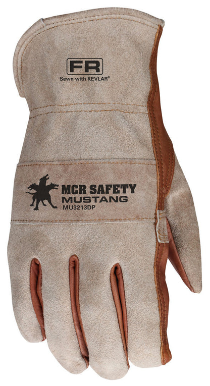 Grain Cowhide Driver Gloves, Double Palm, ANSI Arc 4, Keystone Thumb