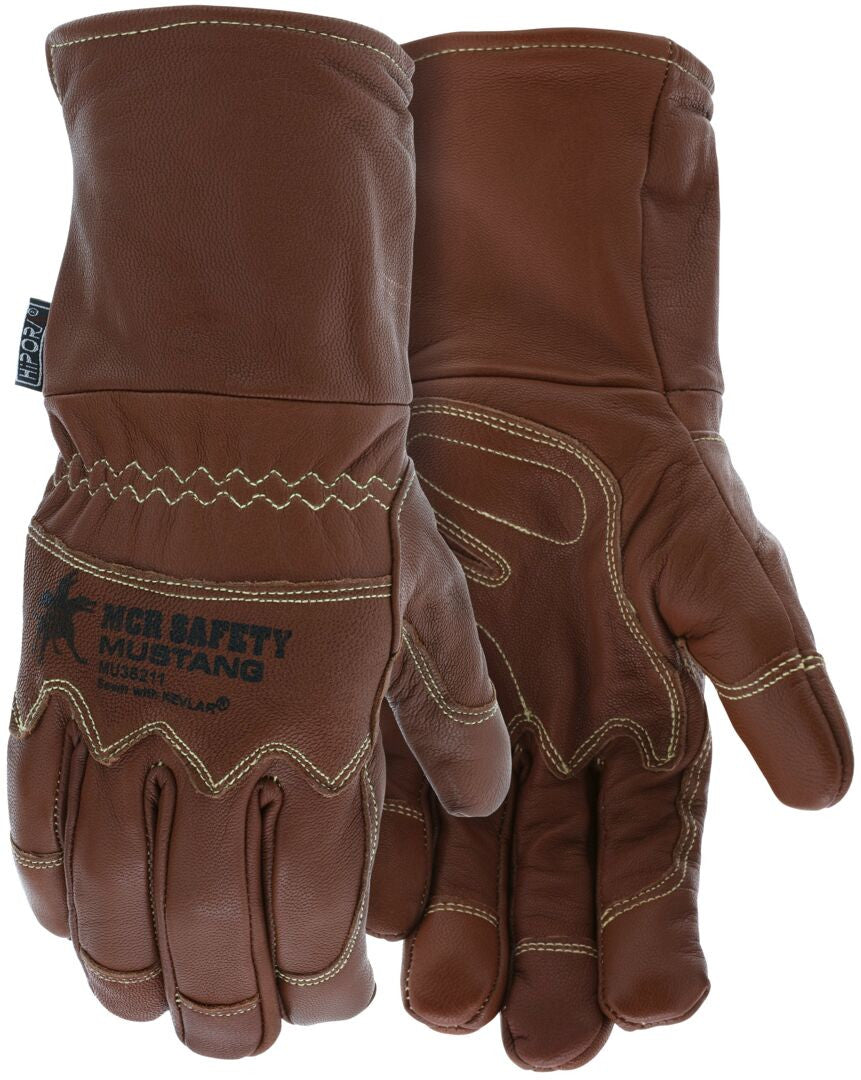 Goatskin Driver Gloves, Double Palm, Fleece-Lined, Waterproof, FR Arc-Rated