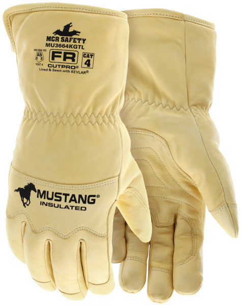 Mustang HiDex Goatskin Gauntlet Glove, Kevlar Lined, Insulated, Waterproof