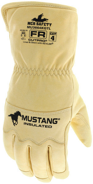 Mustang HiDex Goatskin Gauntlet Glove, Kevlar Lined, Insulated, Waterproof