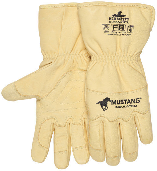 Mustang HiDex Goatskin Gauntlet Glove, Kevlar Lined, Insulated, Waterproof