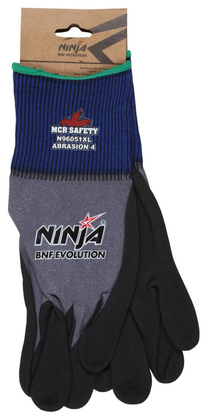 Ninja BNF Evolution Gloves, 15-Gauge Ingenia Shell, NFT Foam Coated Palm and Fingertip