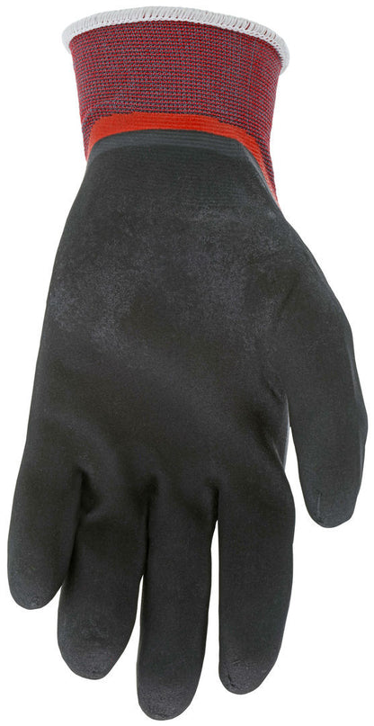 Ninja BNF Work Gloves, 18 Gauge Nylon/Spandex, Breathable Nitrile Foam Coated, Knit Wrist
