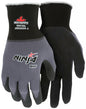 Ninja BNF Work Gloves, 15-Gauge Nylon/Spandex, Breathable Nitrile Foam Palm Coat