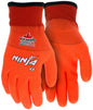 Ninja Ice Hi-Vis Insulated Gloves, HPT Full Coat, A3 Cut, Knit Wrist