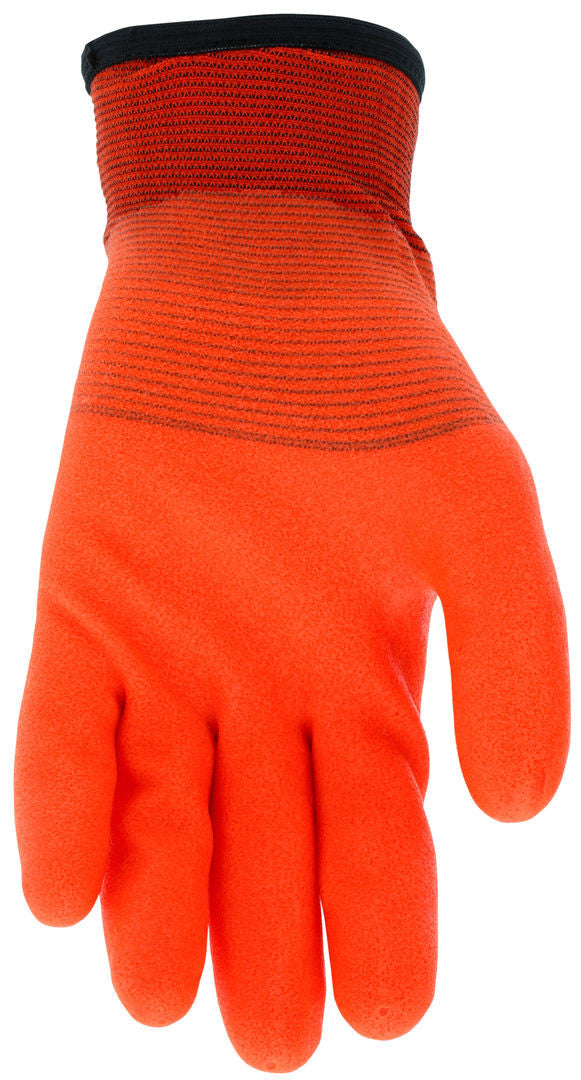 Ninja Ice Hi-Vis Insulated Gloves, HPT Full Coat, A3 Cut, Knit Wrist