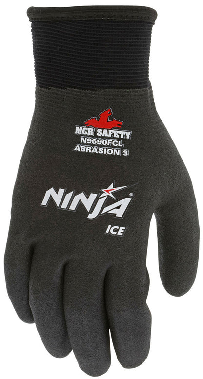 Ninja Ice Insulated Work Gloves, 15-Gauge Nylon, HPT Full Coat, A3 Cut