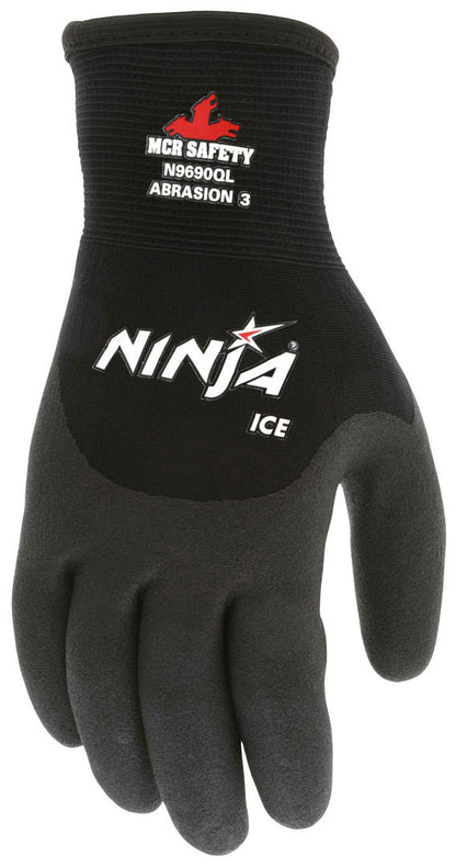 Ninja Ice Insulated Work Gloves, 15-Gauge Nylon, HPT 3/4 Dip, Acrylic Terry Lined