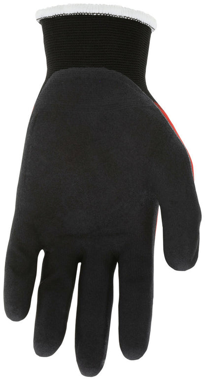 Ninja BNF Work Gloves, 18 Gauge Nylon/Spandex, Nitrile Foam Palm Coated