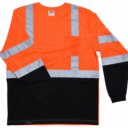 ZING Z-Force High-Visibility Class 3 Black Bottom Long Sleeve Shirt - official Zing product image 3