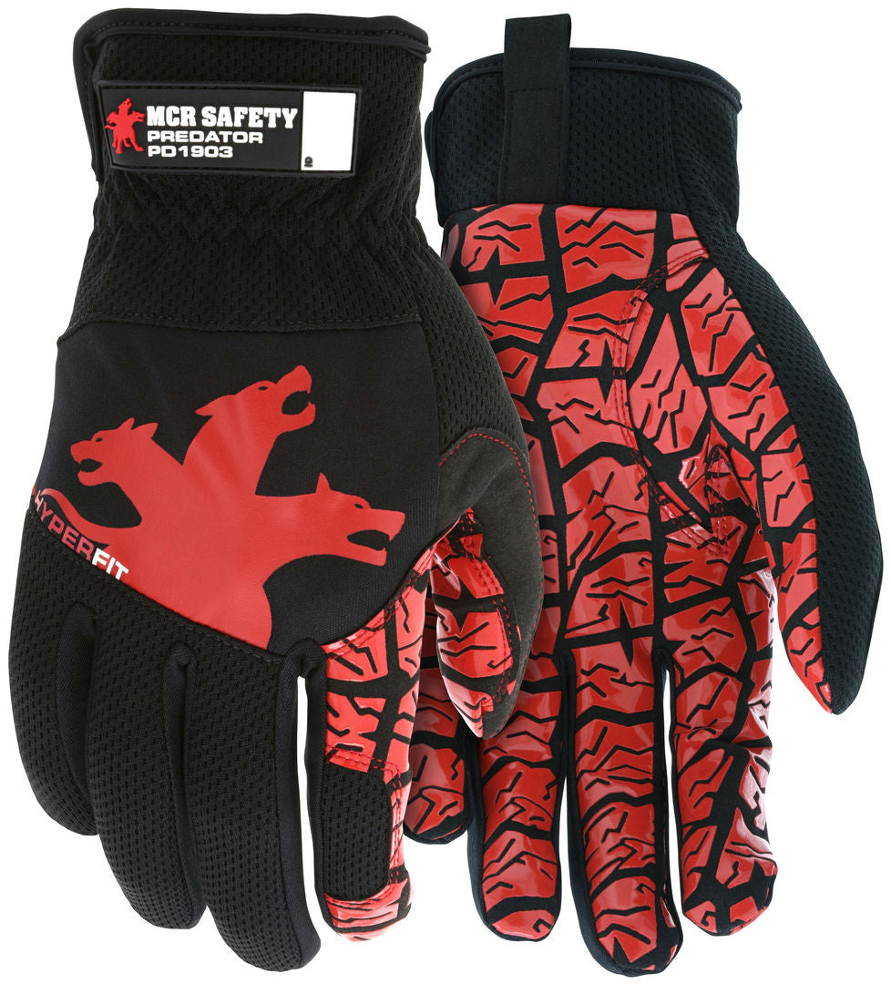 Predator HyperFit Mechanics Gloves, Silicone Tire Tread Grip, Synthetic Leather Palm