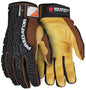Predator Mechanics Gloves, Goatskin, D3O Foam Palm, TPR Impact Back