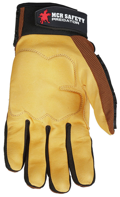 Predator Mechanics Gloves, Goatskin, D3O Foam Palm, TPR Impact Back