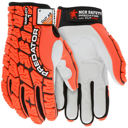 Predator Mechanics Gloves, Cowhide Leather Palm, D3O Impact Protection, HyperMax Cut Resistant Liner