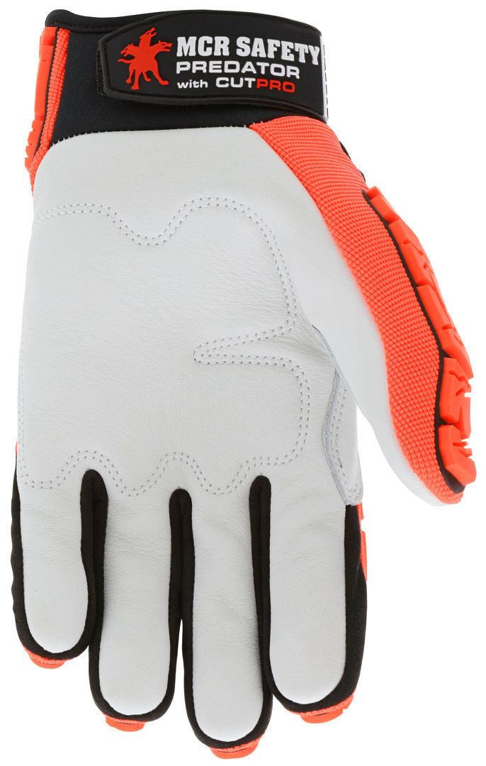 Predator Mechanics Gloves, Cowhide Leather Palm, D3O Impact Protection, HyperMax Cut Resistant Liner