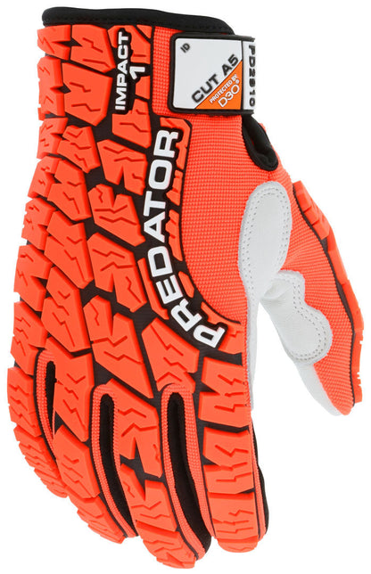 Predator Mechanics Gloves, Cowhide Leather Palm, D3O Impact Protection, HyperMax Cut Resistant Liner