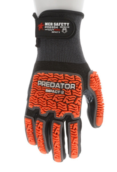 MCR Safety Cut-Resistant Gloves – impact protection – Red
