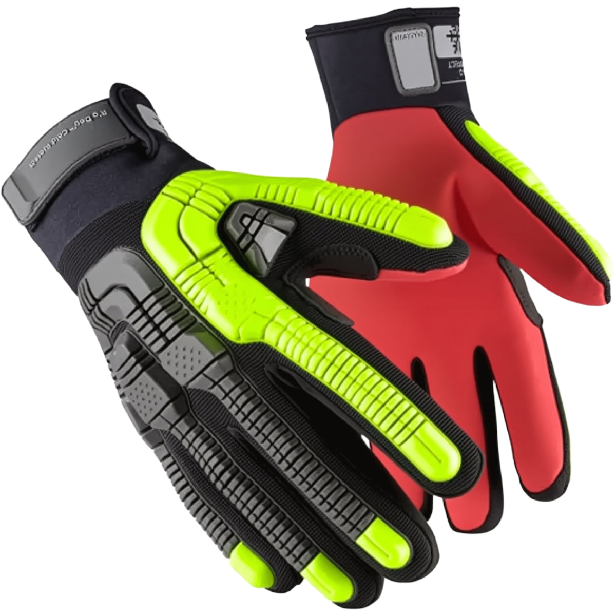 Boss 43-622BY – Cut & Sewn Fleece Insulated Glove with Oil Grip Palm and TPR Impact Resistant Back-of-Hand - Hook & Loop Closure