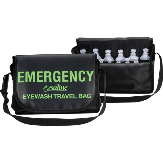 Fendall 32-000440-0000 – Personal Emergency Eyewash Travel Bag Six 1 oz Bottles and Six 4 oz Bottles of Eyewash