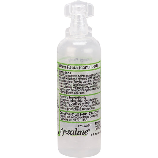 Fendall 32-000451-0000 – 1 oz Bottle Sterile Eyewash Solution - Travel Bag Refill Size
