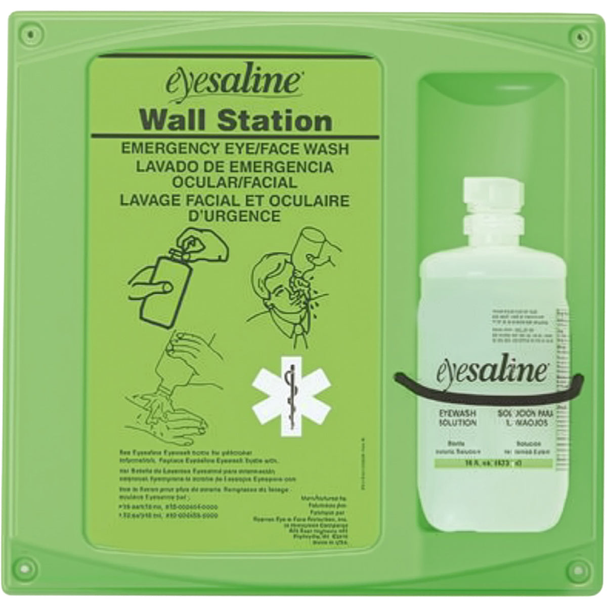 Fendall 32-000460-0000-H5 – 16 oz Single Bottle Eyewash Wall Station - Bottle Not Included