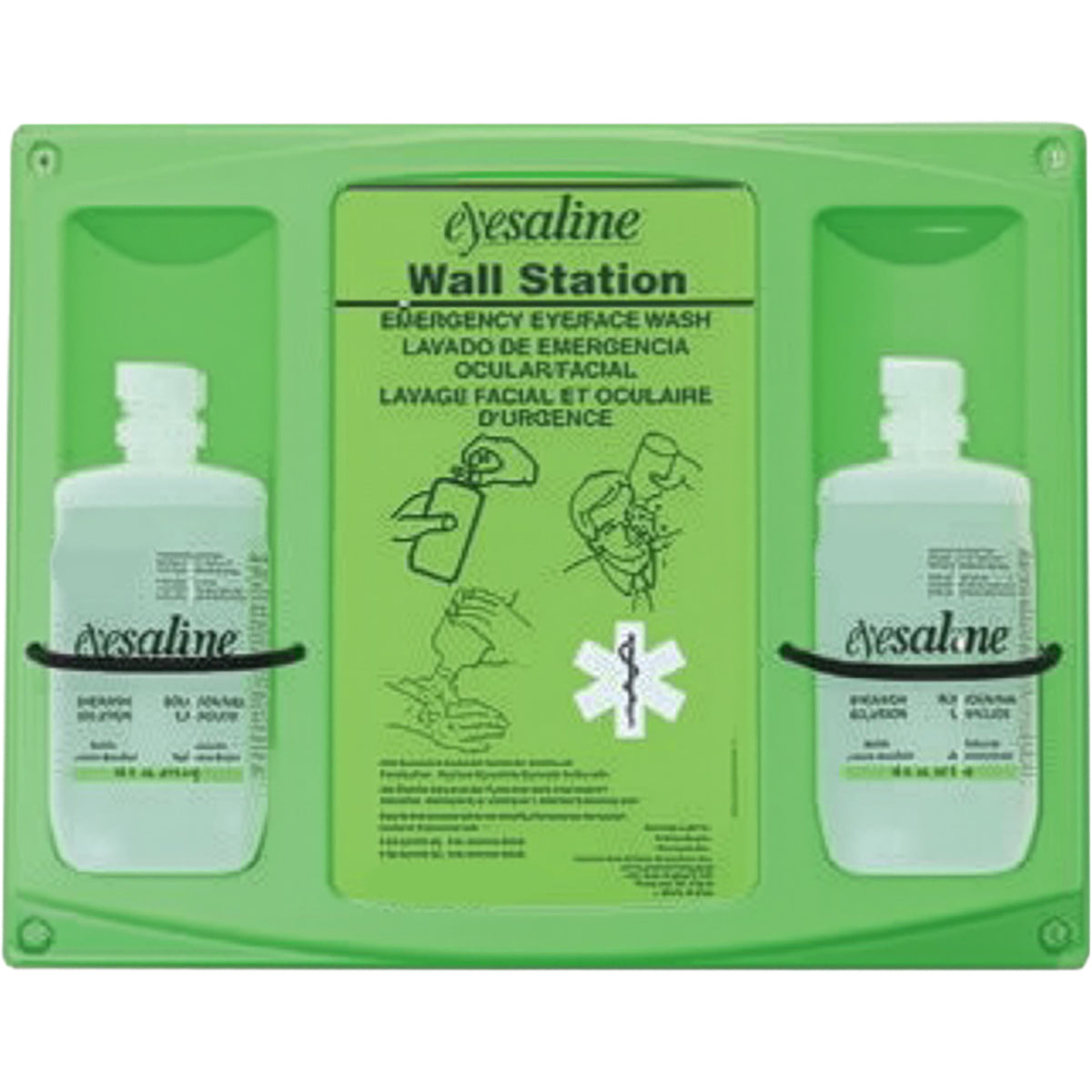 Fendall 32-000465-0000 – 16 oz Double Bottle Eyewash Wall Station - Bottles Not Included