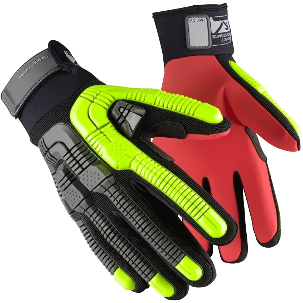 Boss 42-622BY – Cut & Sewn Glove with Oil Grip Palm and TPR Impact Resistant Back-of-Hand - Hook & Loop Closure