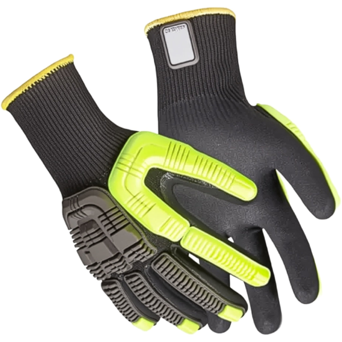 Boss 41-4413BE – Seamless Knit HPPE Blended Glove with Hi-Vis Impact Protection and Polyurethane Coated Palm & Fingers