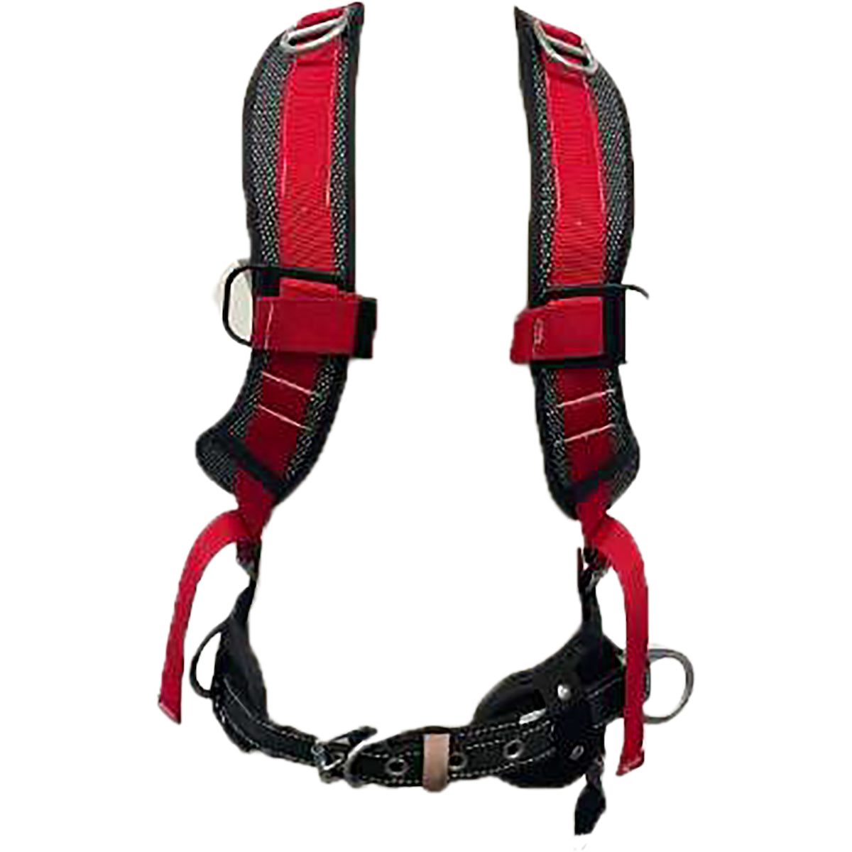 Miller 733-201 – Ladder Climbing Harness with Vinyl Webbing, Adjustable Padded Straps, and Back/Front/Side/Shoulder D-Rings