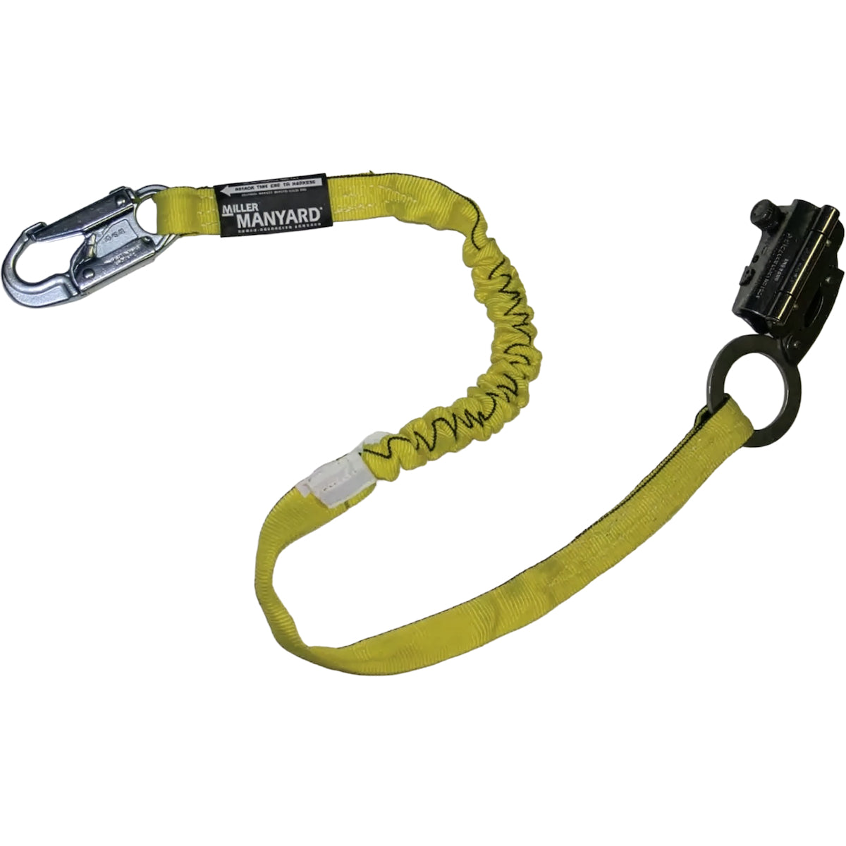 Miller 8174MLS4 – Manual Stainless Steel Rope Grab with 4’ Web Lanyard - 5/8" or 3/4" Rope