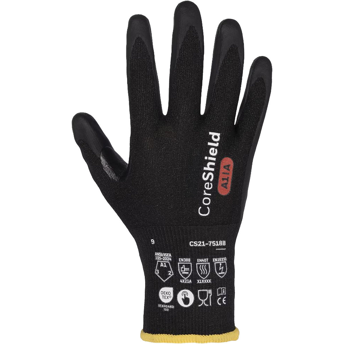G-Tek CS21-7518B – Seamless Knit Engineered Yarn Glove with Foam Nitrile Coated Grip - Touchscreen