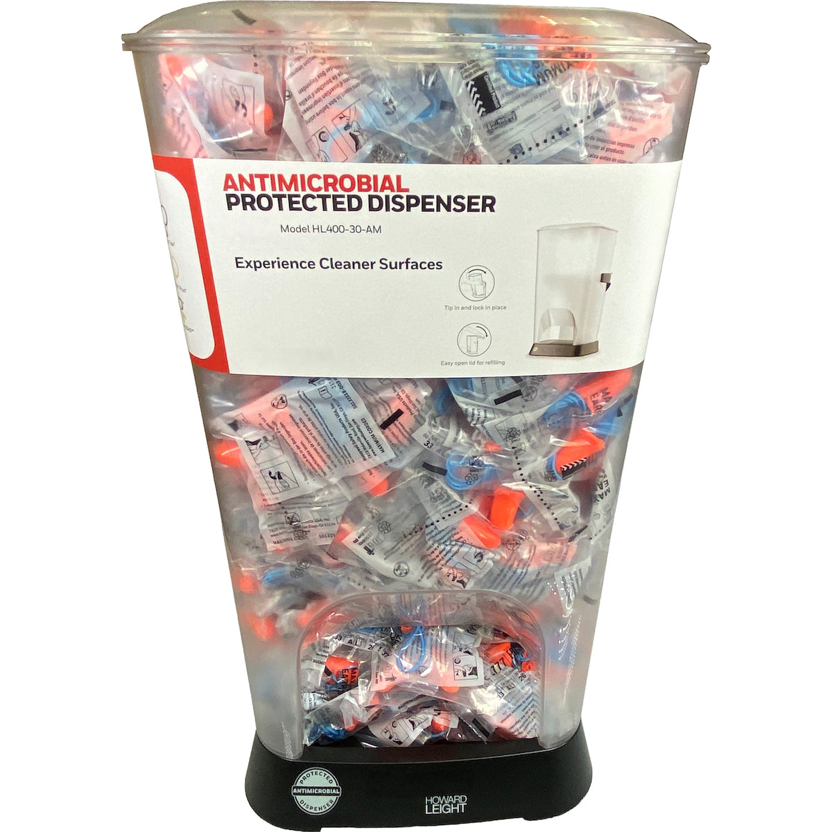 Howard Leight HL400-MXM-30-AM – Prefilled Maximum Antimicrobial-Protected Dispenser - MXM-30