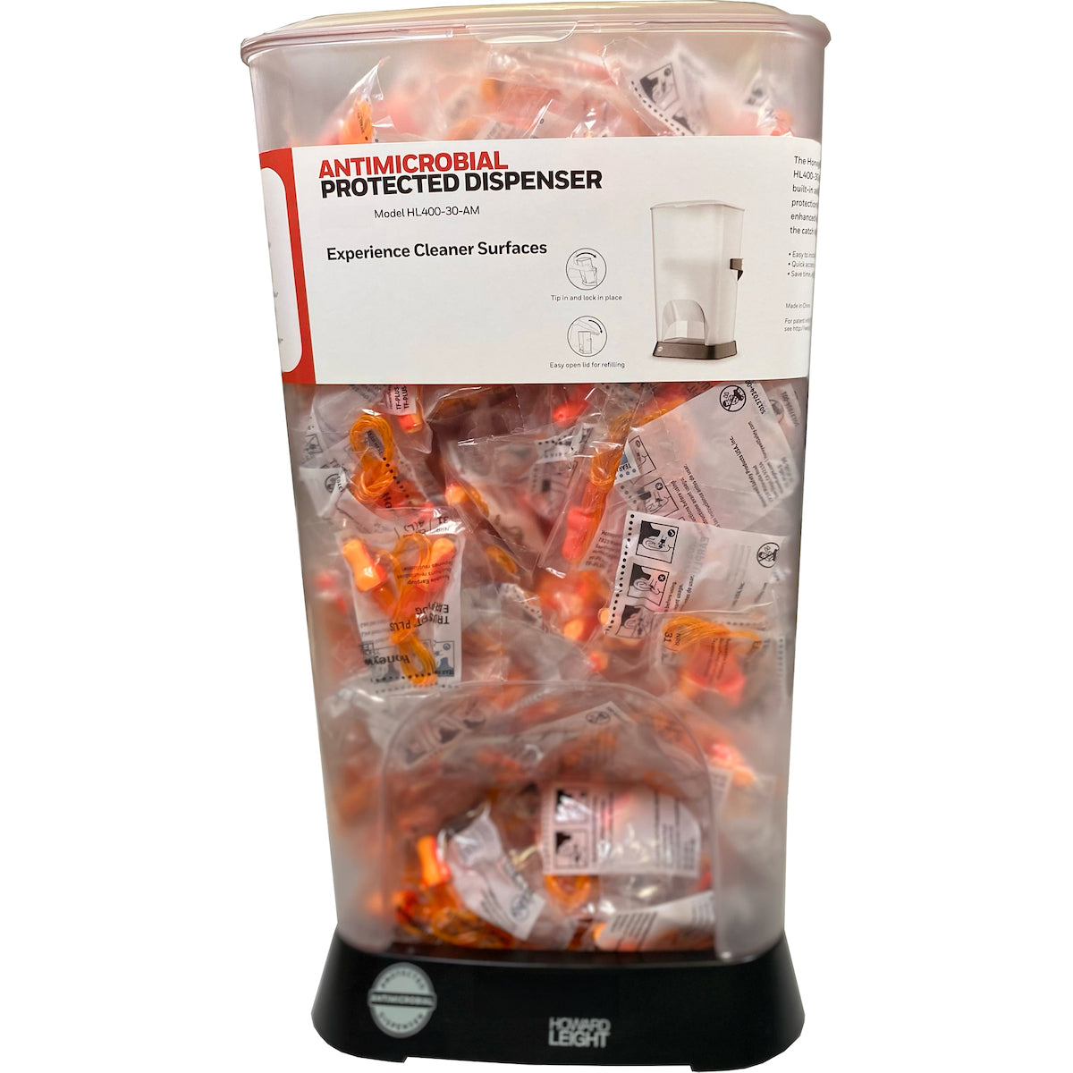 Howard Leight HL400-TFPLUS-30-AM – Prefilled TrustFit® Antimicrobial-Protected Dispenser - TFP-30