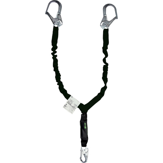 Miller M2FSFC-ES6C – Twin Arc-Rated Kevlar® Tubular Webbing Lanyard, with Shock Absorbing Polyester Core, Standard Snap Hook and Large Rebar Hook