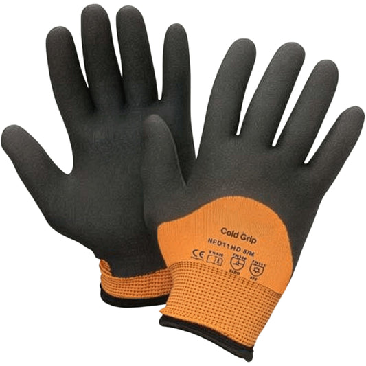 North NFD11HD – Seamless Knit Nylon Glove with Thermal Acrylic Liner and 3/4 Dip PVC Coating