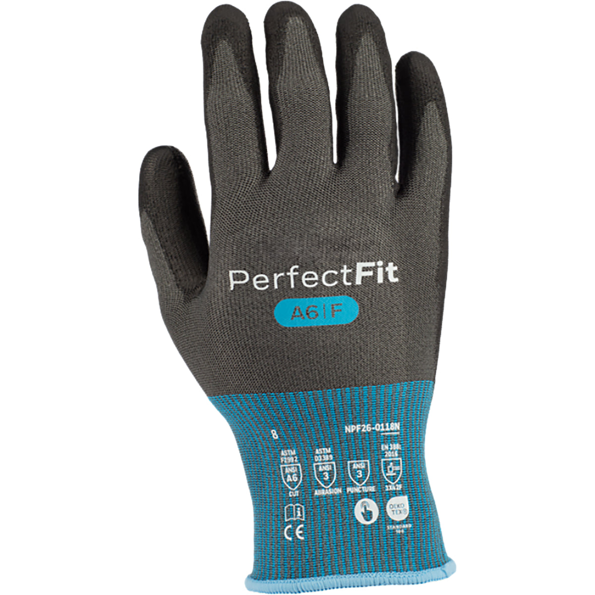 G-Tek NPF26-0118N – Seamless Knit A6 Engineered Yarn Glove with Polyurethane Coated Grip on Palm & Fingers - Touchscreen - ESD Safe