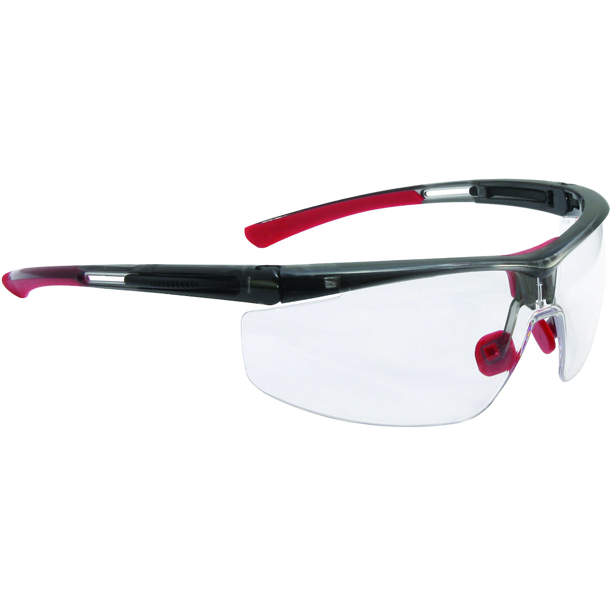 North T5900LTKHS – Semi-Rimless Safety Glasses with Black Frame, Clear Lens and Hydroshield® Anti-Fog Coating