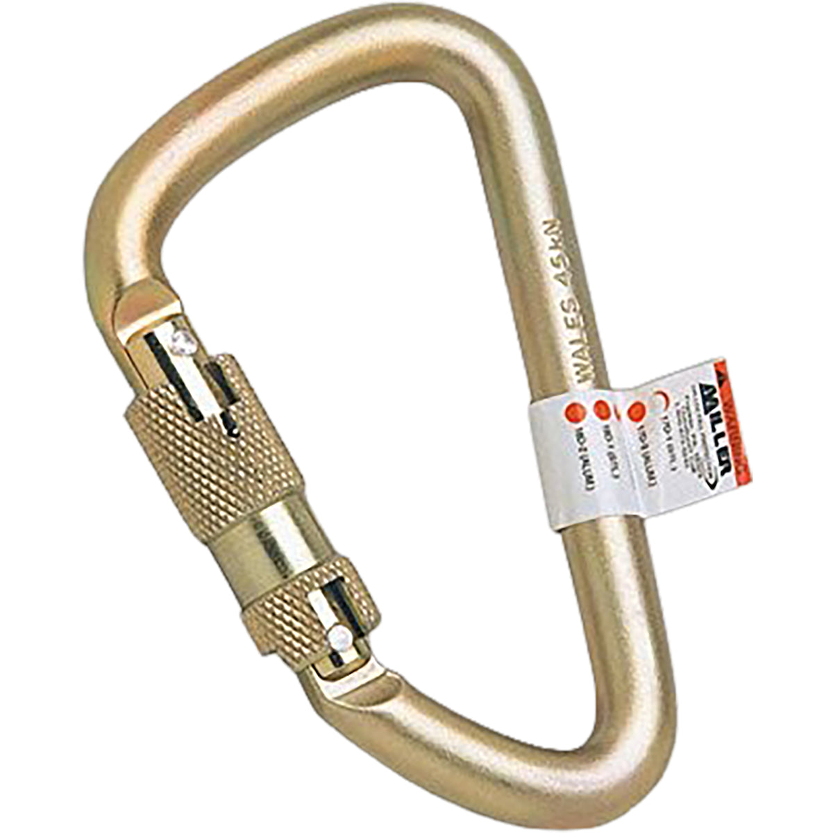 Miller 17D-1 – Double-Action Twist-Lock Carabiner, Steel, 1-in Gate Opening