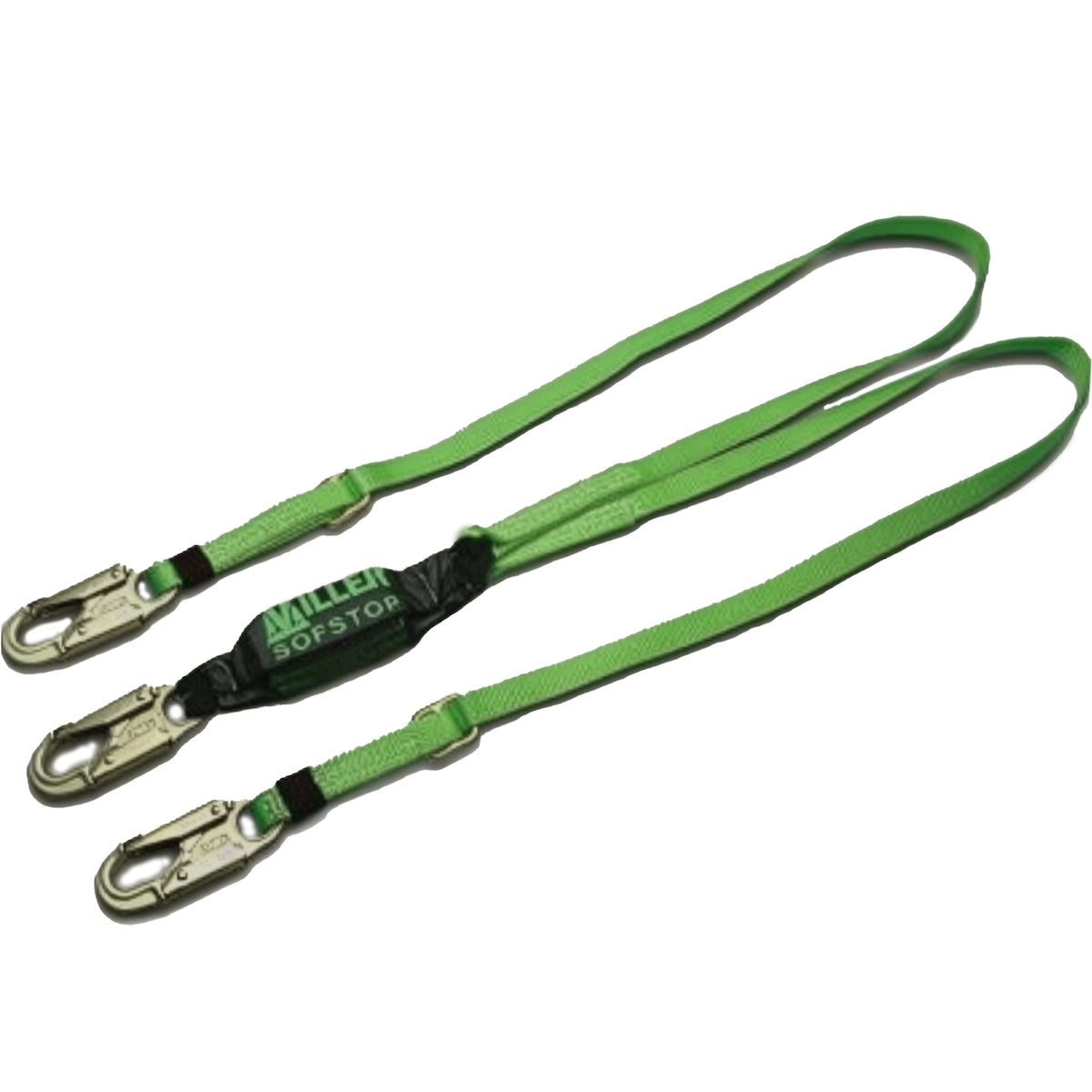 Miller 8878T-Z7 – Double Leg Stretchable Web Lanyard with SofStop® Energy Absorber and Locking Snap Hooks
